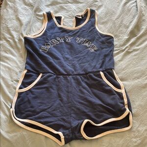 Blue 'Party Time' Romper